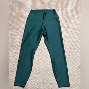 ALO Yoga Deep Teal High-Waist Leggings Size Large.